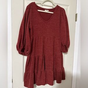 Max Studio Brick Red Knit Top